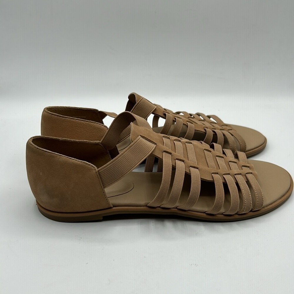 Eileen Fisher Tan Woman's‎ Rato Gladiator Nubuck Leather Sandals Size 8 New! - Picture 5 of 7